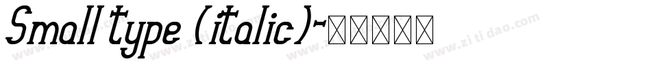 Small type (italic)字体转换